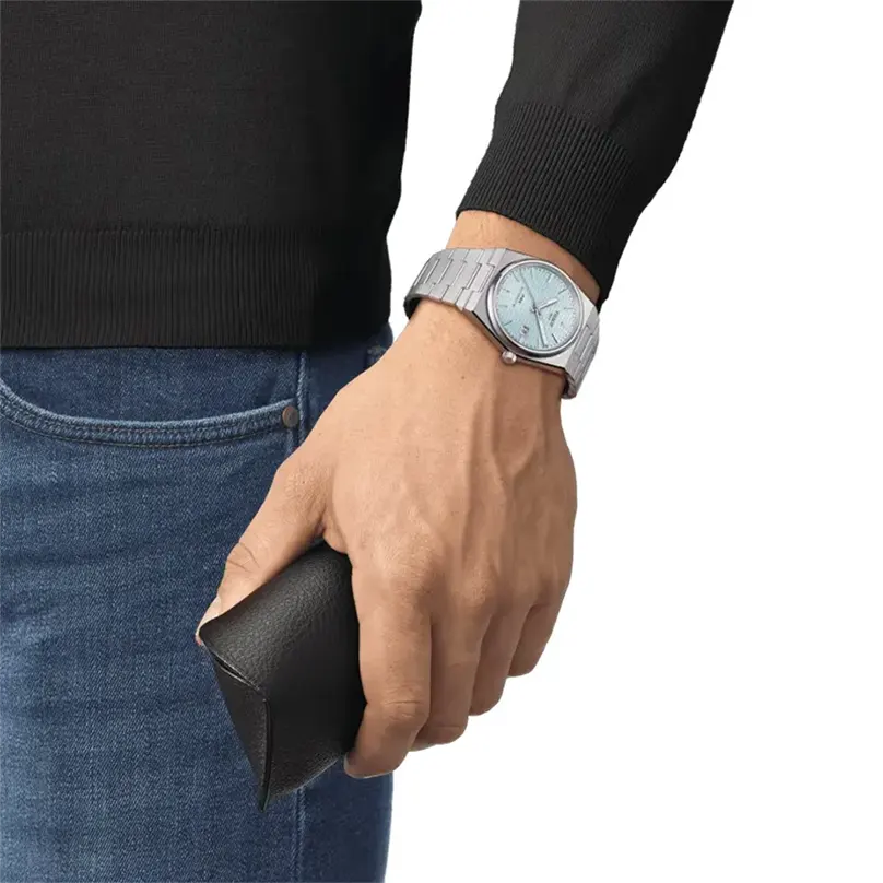 Tissot PRX Swiss Powermatic 80 Ice Blue Dial Men's Watch- T137.407.11.351.00